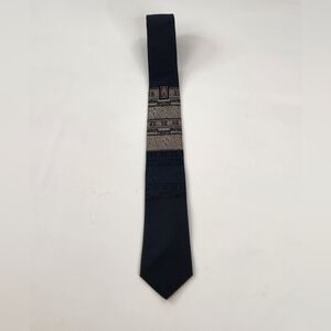 BUGLE BOY Men’s Tie Geometric Slim Width Thin VINTAGE Polyester